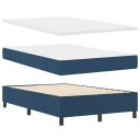  Box Spring Seng med Madrass & Benk Blå 120x200 cm Stoff 3344064