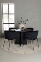 Venture Home   Spisegruppe Bootcut med 4 stk stoler Selma   Svart