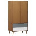  Garderobe MOLDE brun 90x55x175 cm heltre furu