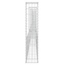 vidaXL Gabionkurv u formet med 6 stolper jern 620x20x100 cm
