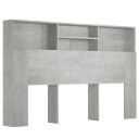 vidaXL Sengegavlskap betonggrå 160x19x103,5 cm