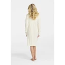 Damella Wool Long Sleeved Nightdress Benhvit merinoull X-Small Dame