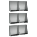 vidaXL Støttemur 6 stk. 40 x 12 x 50 cm Galvanisert stål Sølv