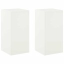vidaXL Planteholder 2 pcs Hvit 30 x 30 x 60 cm Stål