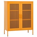vidaXL Oppbevaringsskap sennepsgul 80x35x101,5 cm stål