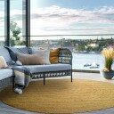 Rund jutematte   Amasia oransje Størrelse: Ø 240 cm