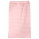  Rett skjørt for barn med striper rosa 116
