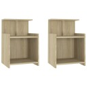 vidaXL Nattbord 2 stk sonoma eik 40x35x60 cm sponplate