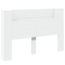  Hodegavlskap med LED Hvit 160 x 16,5 x 103,5 cm Konstruert tre