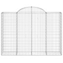 vidaXL Gabionkurver buede 10 stk 200x50x140/160 cm galvanisert jern