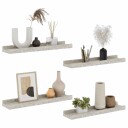  Vegghyller 4 stk betonggrå 40x9x3 cm 8720286418055