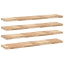  Flytende hyller 4 stk 140x30x4 cm ubehandlet heltre akasie