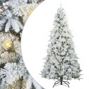  Kunstig sammensatt juletre med 300 LED grønn 180 cm PE og PVC