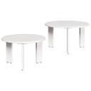  Kaffebord Sett 2 pcs Hvit 47.5 x 47.5 x 27 cm Massiv furu tre