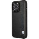 Veske BMW Bmhcp14x22rbdk Iphone 14 Pro Max 6,7" Svart/Svart Hardt Etui, Blå Prikker I Lær