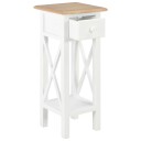 vidaXL Sidebord hvit 27x27x65,5 cm tre