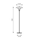 Louis Poulsen PH 3½-2½ Gulvlampe Glasskjermer Melomskjerm