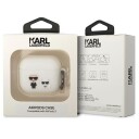 Karl Lagerfeld Klaca3silkcw Airpods 3 Deksel Hvit/Hvit Silikon Karl & Choupette