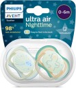 Philips Avent Ultra Air Night Smokker 2-Pack 0-6m Grønn/Blå