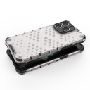 Hurtel Honeycomb Case for iPhone 14 Pro Max Armored Hybrid Cover Black