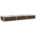 vidaXL Hevet Hagebed Svart 240 x 80 x 24 cm kaldvalset stål