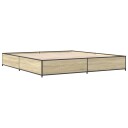  Sengeramme sonoma eik 200x200 cm konstruert tre og metall 8721102610134