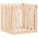 Plantekasse med gjerdedesign 70x70x70 cm heltre furu