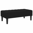  Benk Svart 113x57x39 cm Fløyel