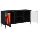 vidaXL TV skap HEESCH 102 x 33 x 51 cm Svart eik Konstruert tre