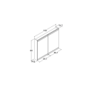 Dansani Level Speilskap med LED-lys 100x14,5x80 cm Sort Matt