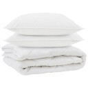 vidaXL Allsesong dyne med pute 3 stk. Hvit Mikrofiber