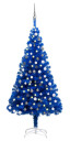 vidaXL Kunstig juletre med LED og kulesett 120 cm PVC blå