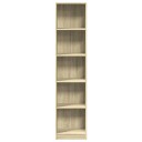Bokhylle sonoma eik 40x24x176 cm konstruert tre