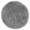 Skinnwille Curly Sittepute ø34 cm Charcoal grey Silver