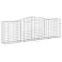 vidaXL Gabionkurver buede 8 stk 400x50x120/140 cm galvanisert jern