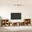  TV benk sett 8 pcs Gamle tre 37 x 35 x 72 cm Konstruert tre