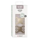 BIBS Pacifier Supreme Latex Vanilla/Dark Oak Size 2 2pcs