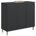 Serviesskap Svart 89 x 34,5 x 80 cm Konstruert tre