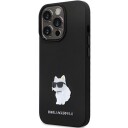 Karl Lagerfeld Mobildeksel til iPhone 14 Pro Max 6,7" Svart Silikon med Metalldetalj