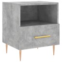 vidaXL Nattbord betonggrå 40x35x47,5 cm konstruert tre