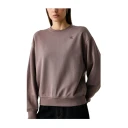Calvin Klein Jeans Ls Rlxd Monogram French Terry Cr   Grey   XS