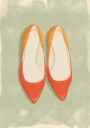 Red Ballet Flats Plakat Plakat / 100x150cm