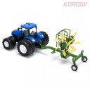 Korody KO6637HB Tractor with double wheels and haytedder RC RTR
