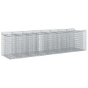 vidaXL Gabion hevet seng 4 stk. 400 x 100 x 100 cm Galvanisert stål