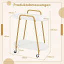Mobilt sidebord i to etasjer med overflate i imitert marmor