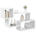 vidaXL Flytende hylle Veggmontert Hvit 87 x 20 x 55 cm Konstruert tre