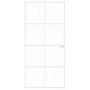 vidaXL Innerdør hvit 93x201,5 cm herdet glass og aluminium slank