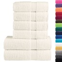  Premium håndklesett 6 deler SOLUND kremhvit 600 g/m2