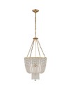 Jacqueline Chandelier Antique Brass/Clear Glass