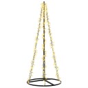 vidaXL LED juletre 165 cm 540 LED-lys Varmhvit Stål Svart